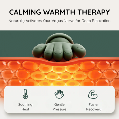 Relaxo massager demonstrating calming heat therapy over the neck area